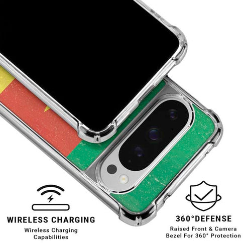 Cameroon Flag Distressed Google Pixel 10 Pro XL Clear Case